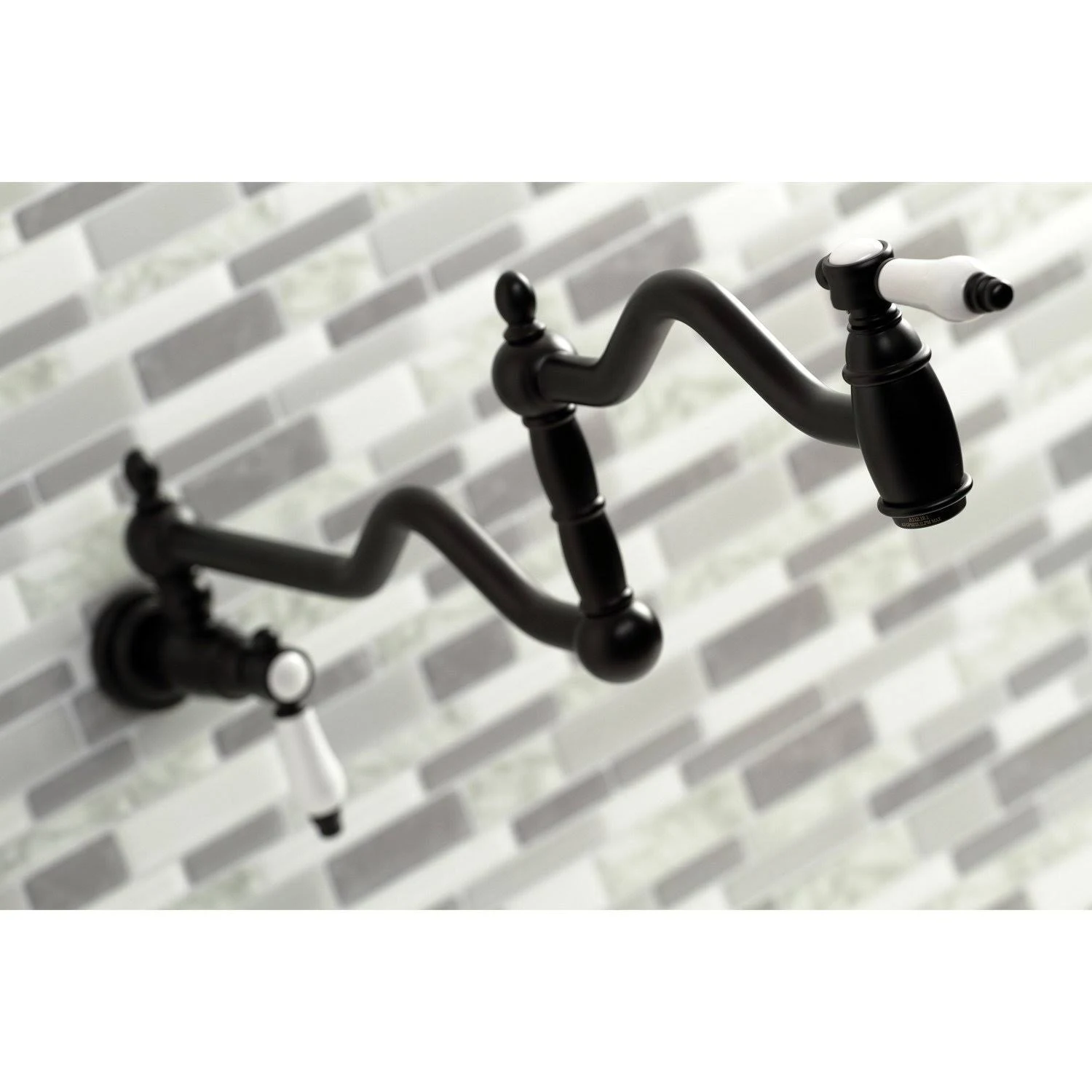 Kingston Brass KS2100BPL Bel Air Wall Mount Pot Filler Matte Black
