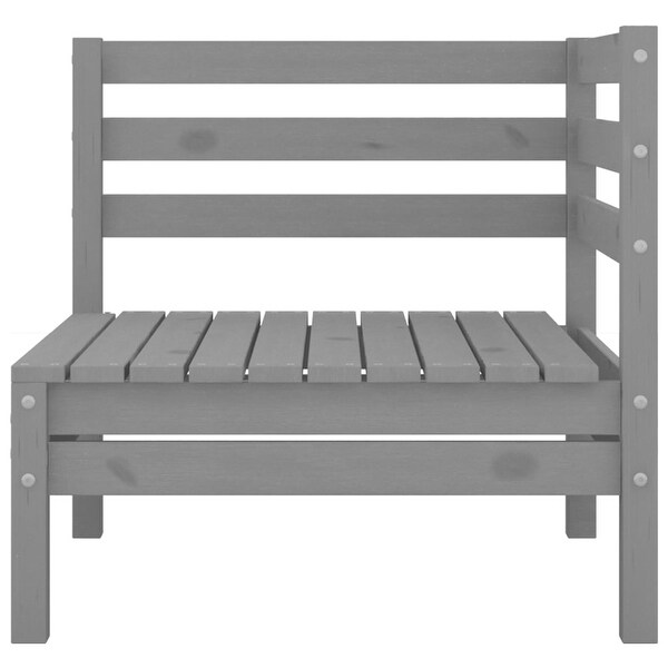 vidaXL 4 Piece Patio Lounge Set Solid Pinewood Gray