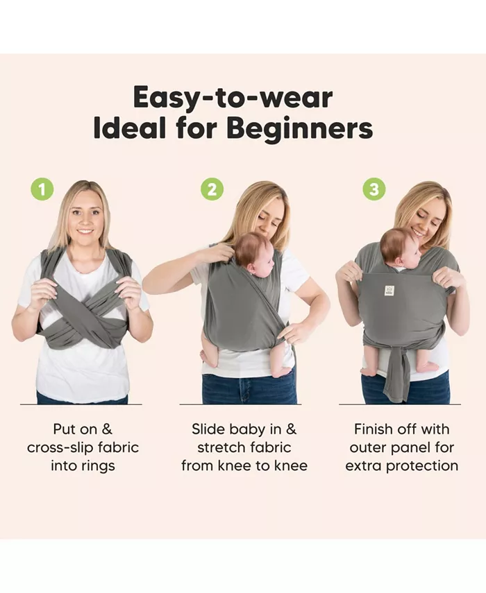 KeaBabies D-Lite Baby Wrap Carrier, Adjustable Baby Carrier, Baby Sling, Newborn, Infant, Toddler 7-44lbs