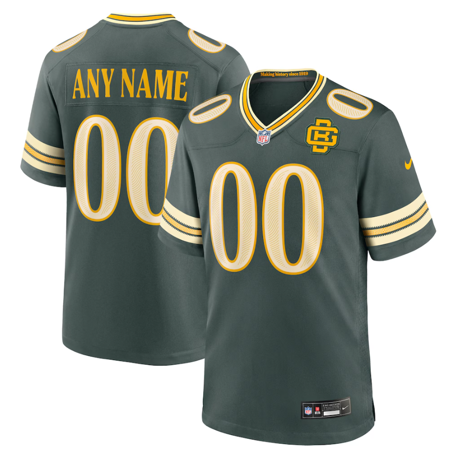 Men's Green Bay Packers Green 2026 Rivalries Collection Game Custom Jersey