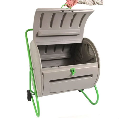2026 Rugged Weather Resistant Outdoor Compost Bin Tumbler 4.9 Cubic Ft