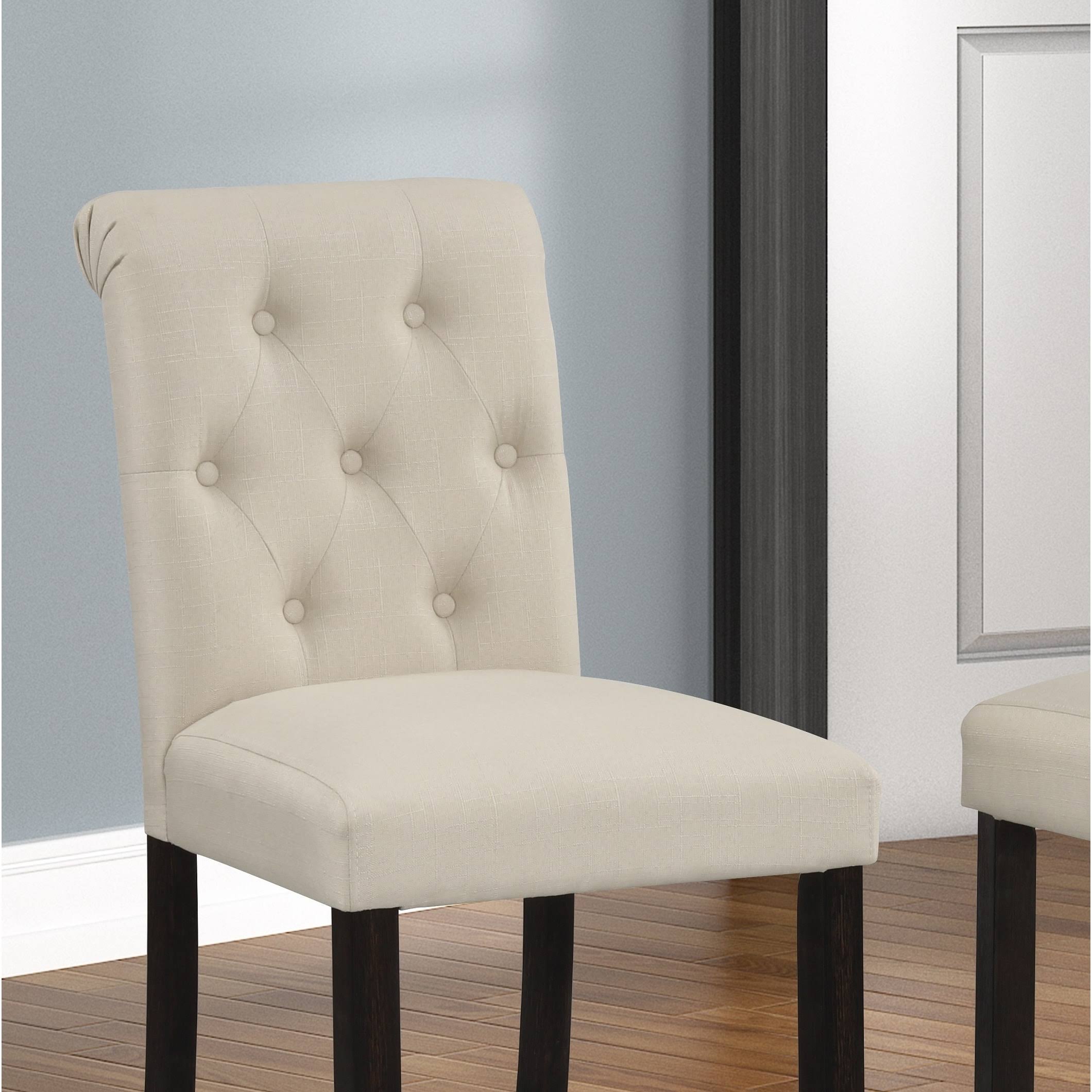 Leviton Solid Wood Tufted Asons Barstool, Set of 2 (Blue)