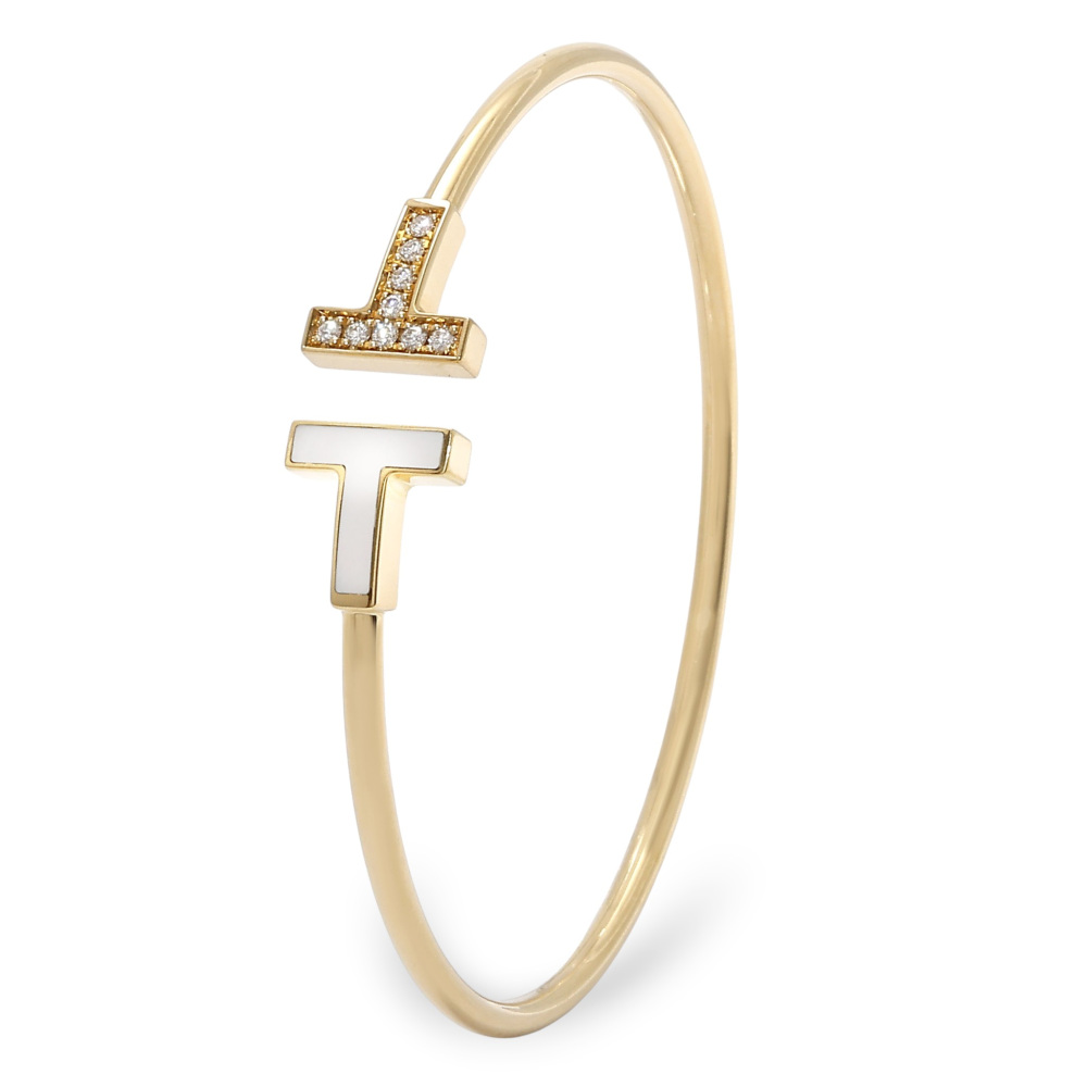 Tiffany & Co. Tiffany T Wire Bracelet 18K Yellow Gold 68890993