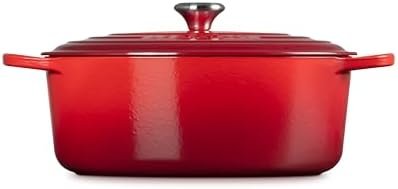 Enameled Cast Iron Signature Oval Dutch Oven, 8 qt., Cerise