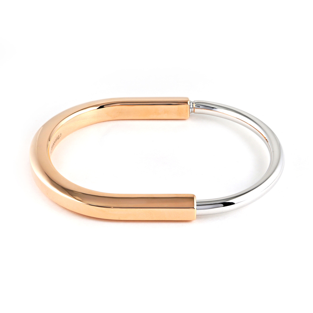 Tiffany & Co. Lock Bracelet 18K White Gold & 18K Rose Gold 73027381