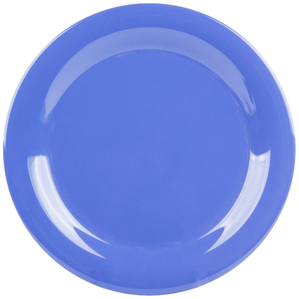 Get Enterprises - NP-9-PB - Mardi Gras Peacock Blue 9 in Narrow Rim Plate
