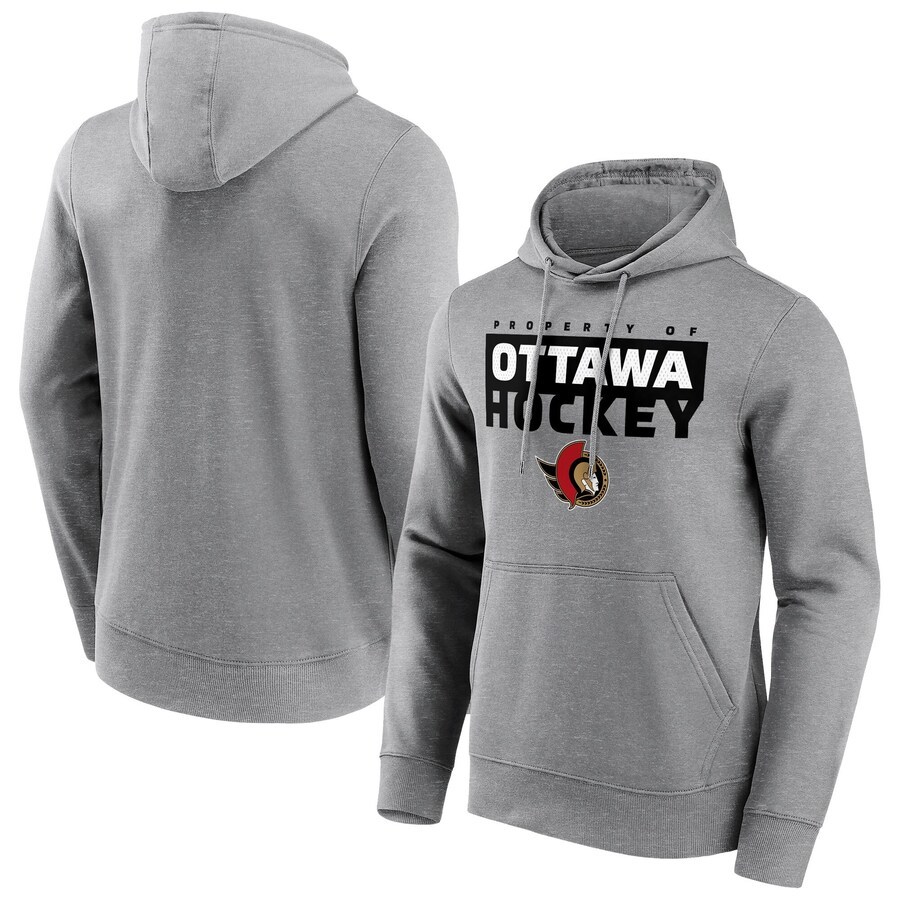 Men's Ottawa Senators Fanatics Branded Gain Ground Hoodie - Sports Grey