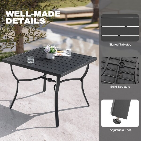 Nuu Garden Patio 36 in. Aluminum Dining Table