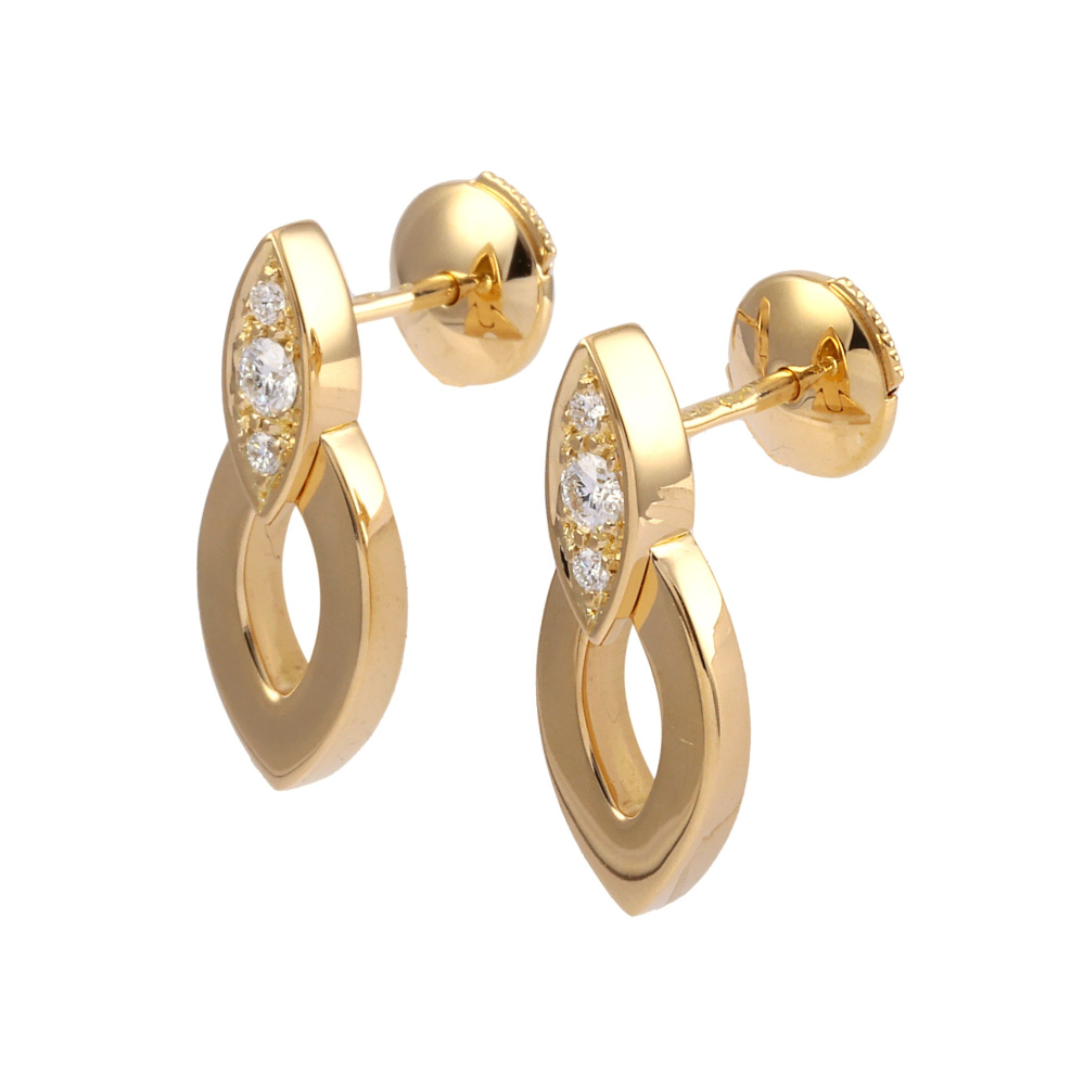 Cartier Diadea K18 Yellow Gold Earrings Diamond N8022300