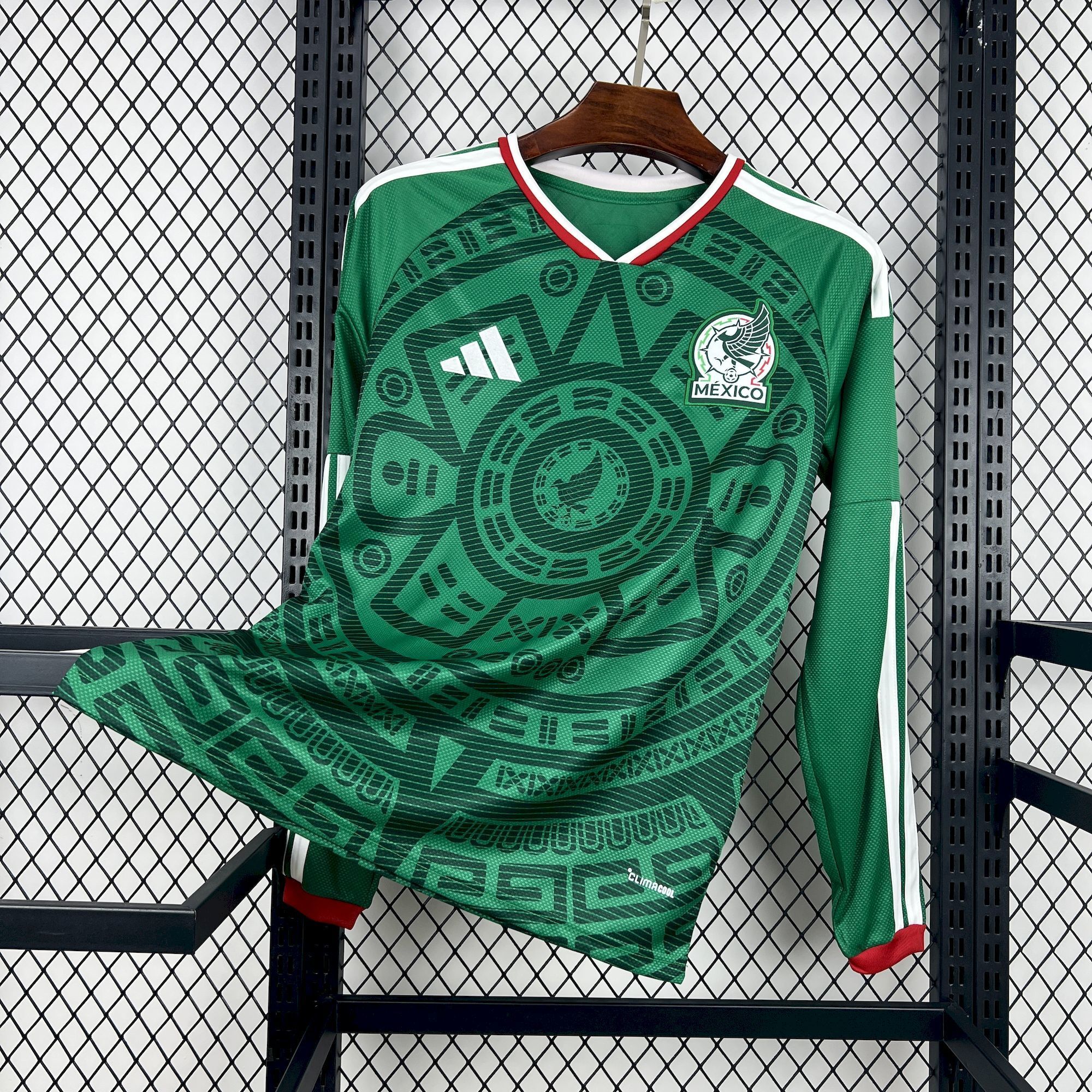 Mens Mexico 2026 World Cup Home Long Sleeve Jersey