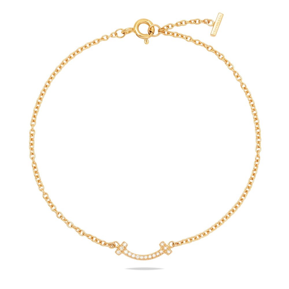 Tiffany & Co. Tiffany T Smile Bracelet 18K Rose Gold Diamond 62994673