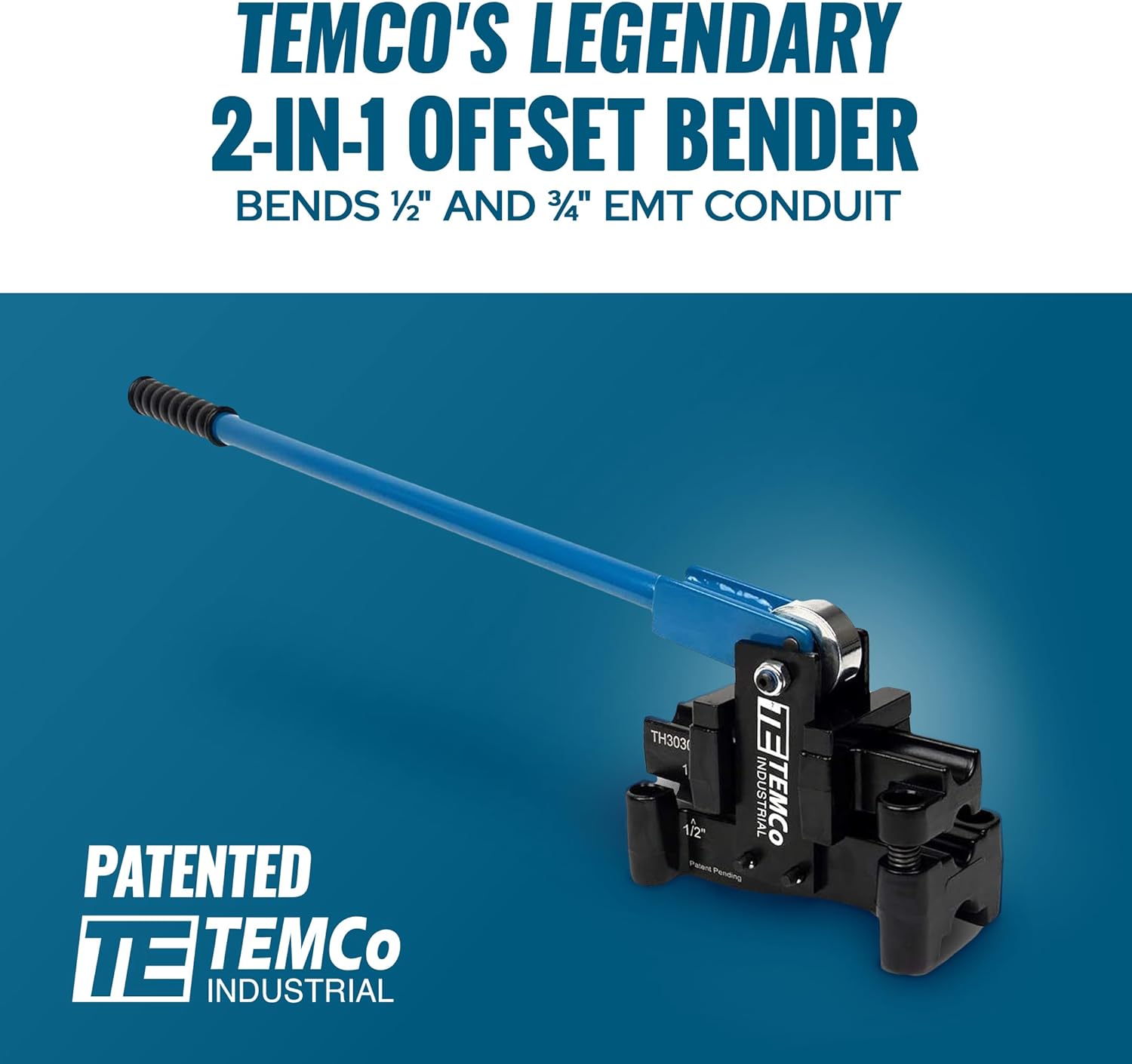 Dual Size Conduit Offset Bender 2 in 1 - both ½“& ¾” EMT