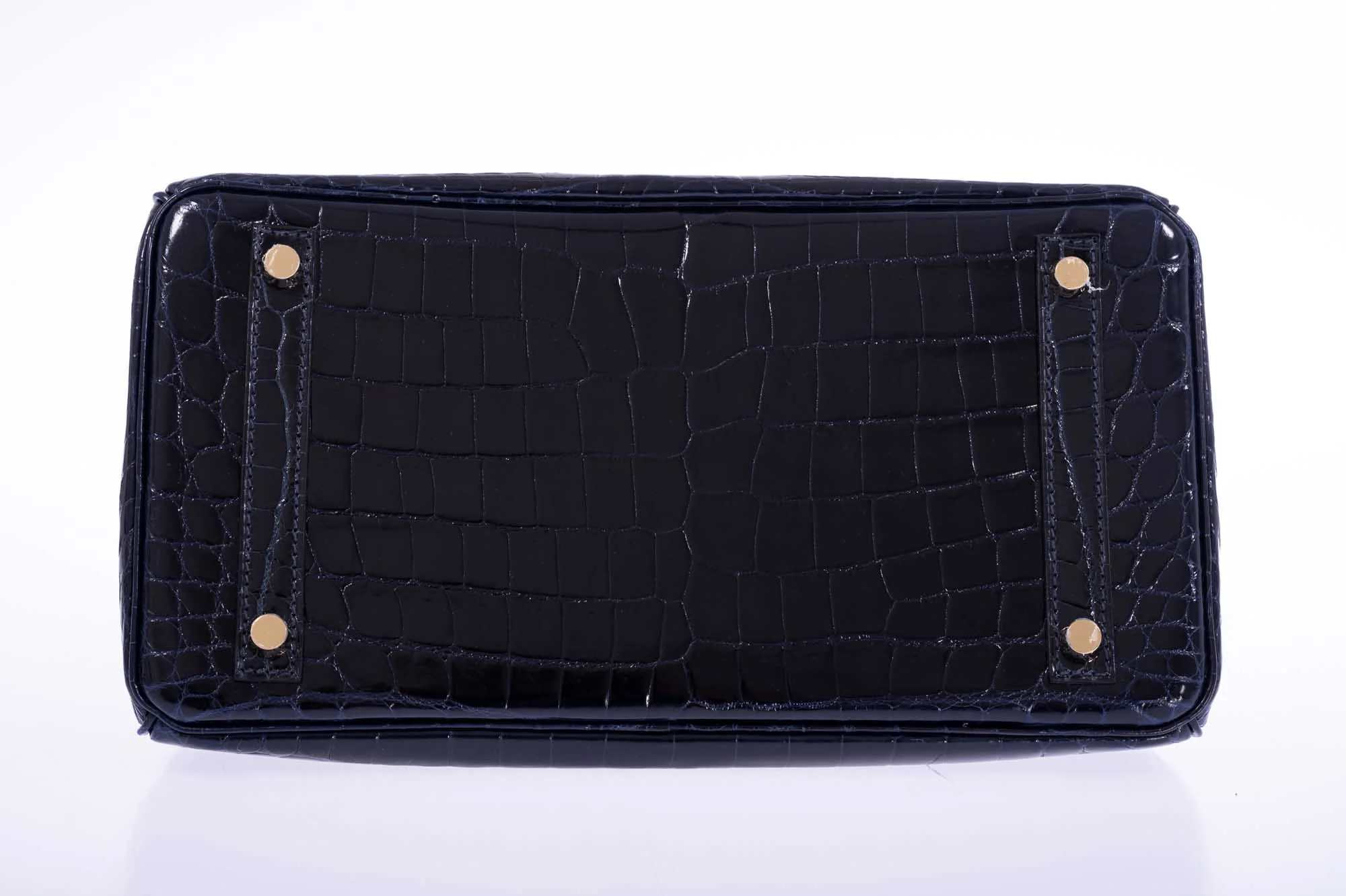 Hermès Birkin 30 Bleu Marine Shiny Niloticus Crocodile Gold Hardware