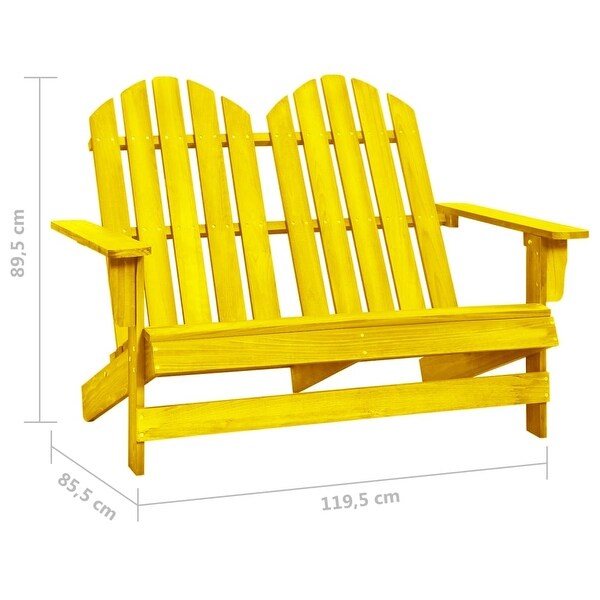 vidaXL 2Seater Patio Adirondack Chair Solid Wood Fir