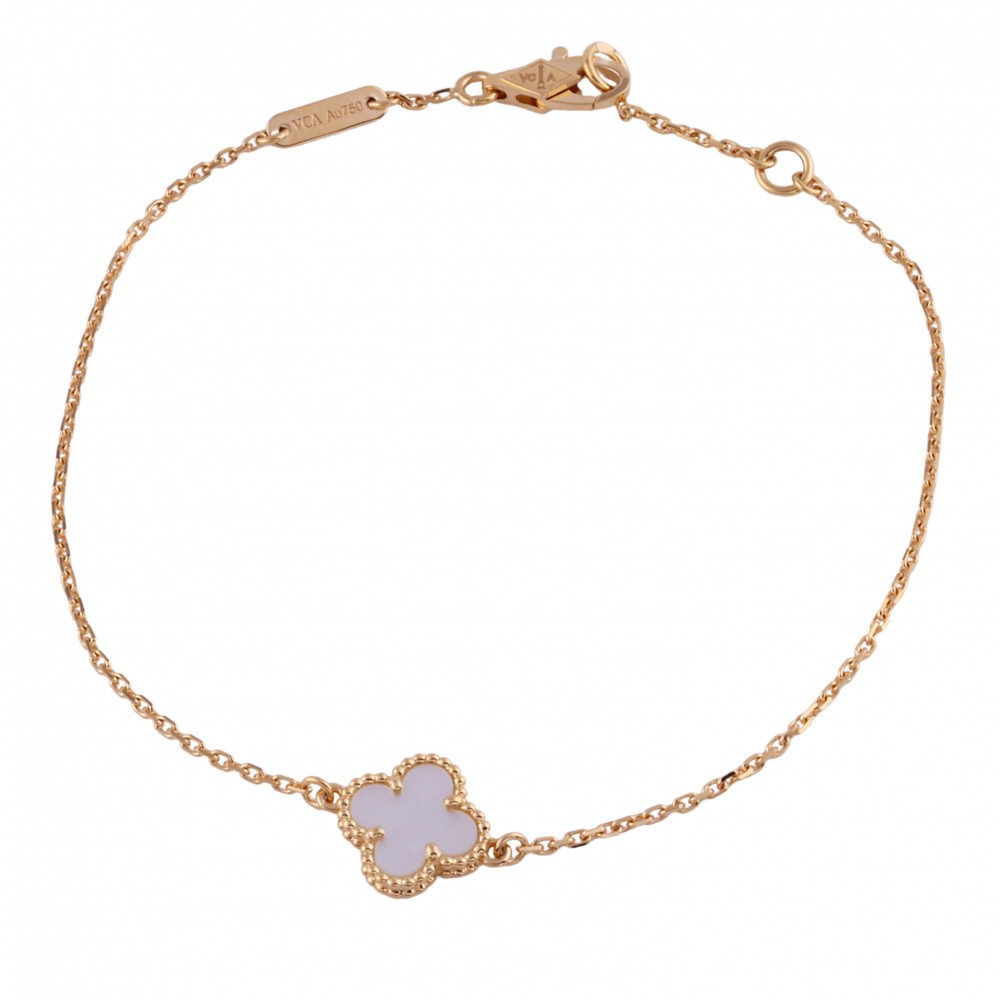 Van Cleef & Arpels Sweet Alhambra Bracelet 18K Mother of Pearl
