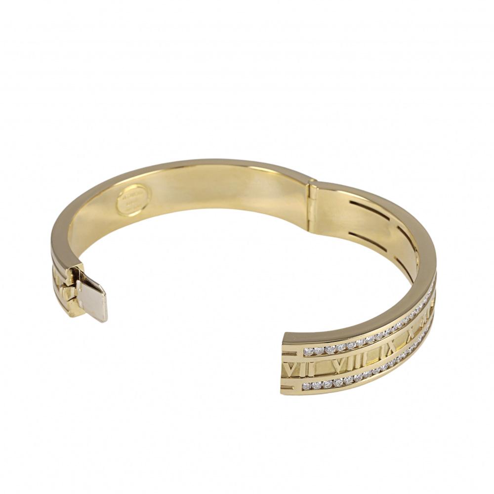 Tiffany & Co. Atlas Bracelet 18K Yellow Gold Diamond