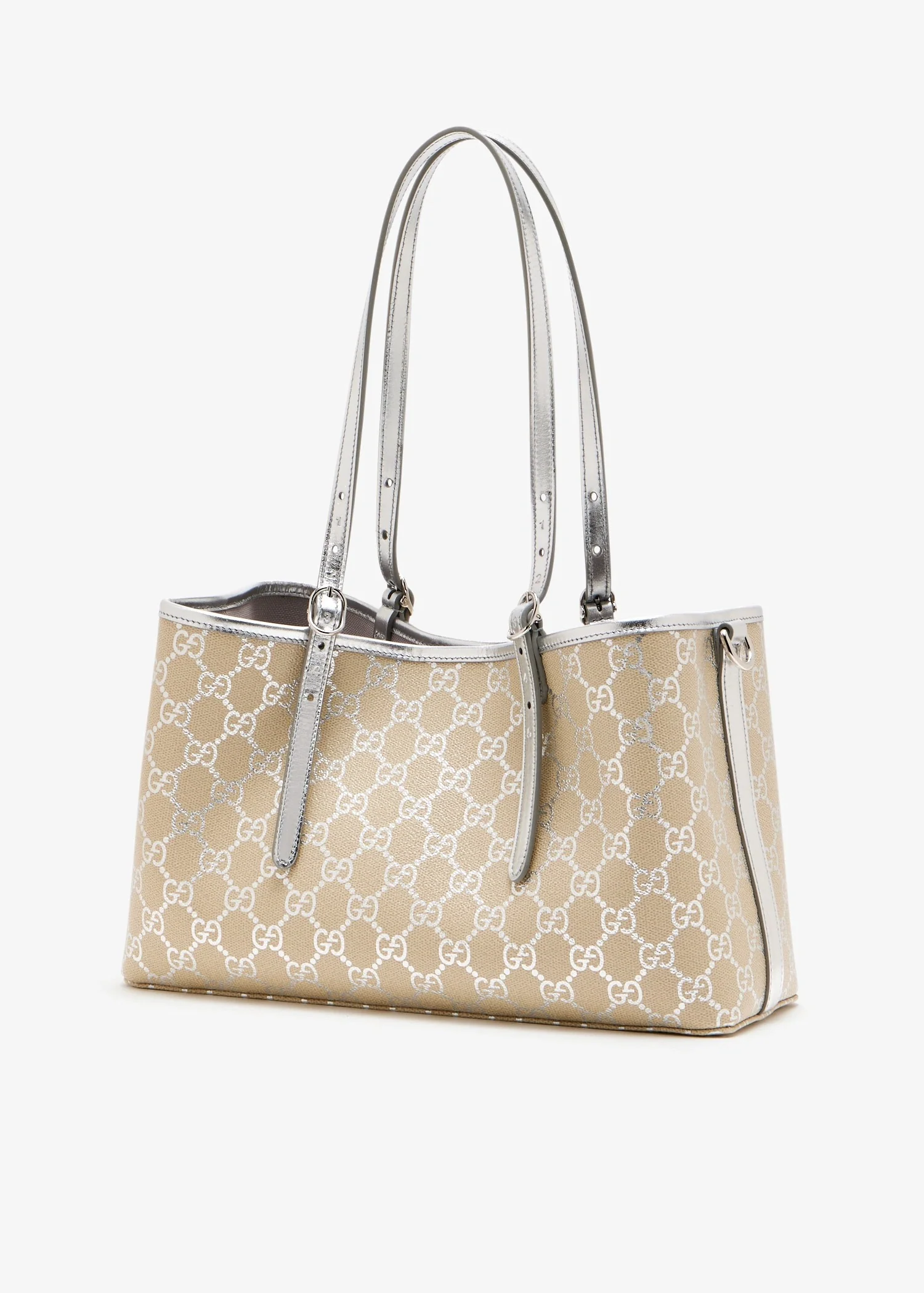 Gucci GG Supreme Monogram Canvas Tote Bag - Beige