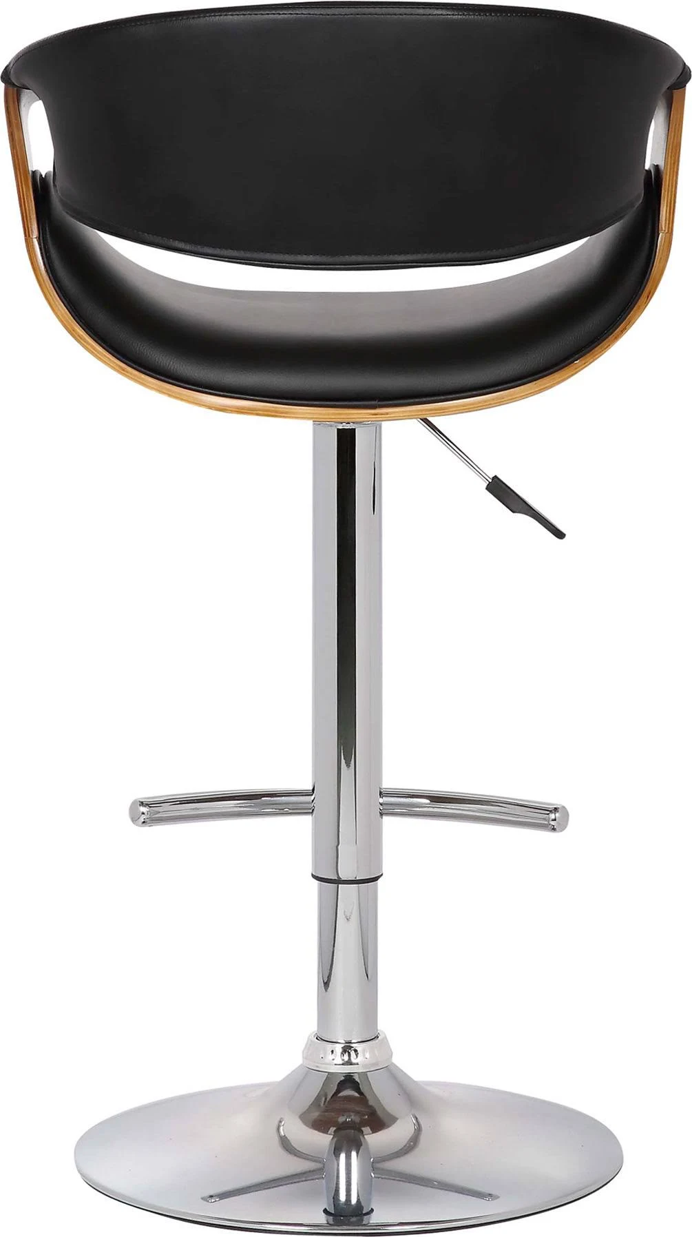 Armen Living Butterfly Adjustable Swivel Barstool Black