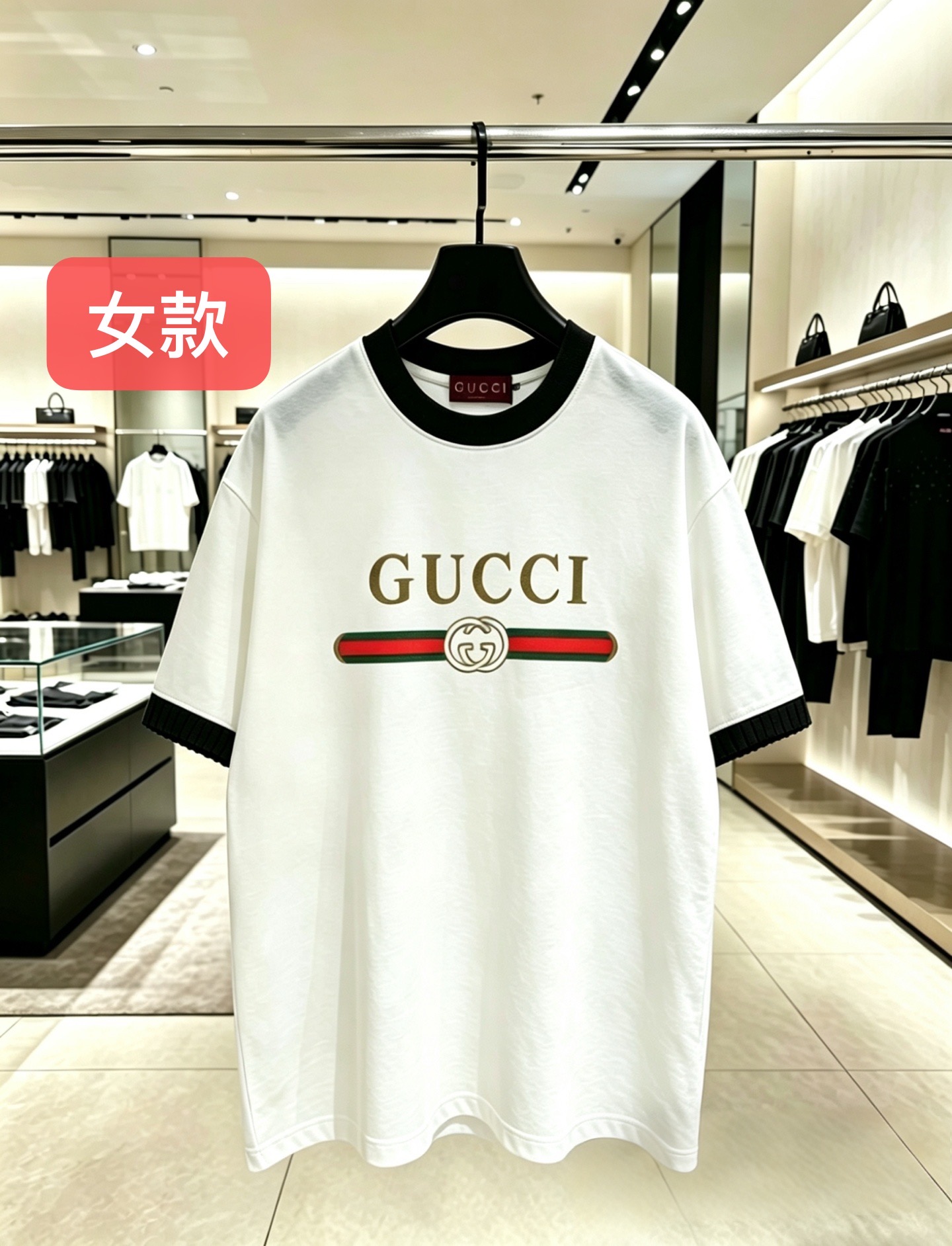 GUCCI Spring/Summer Classic Round-neck Short-Sleeved T-Shirt - cnluxepick
