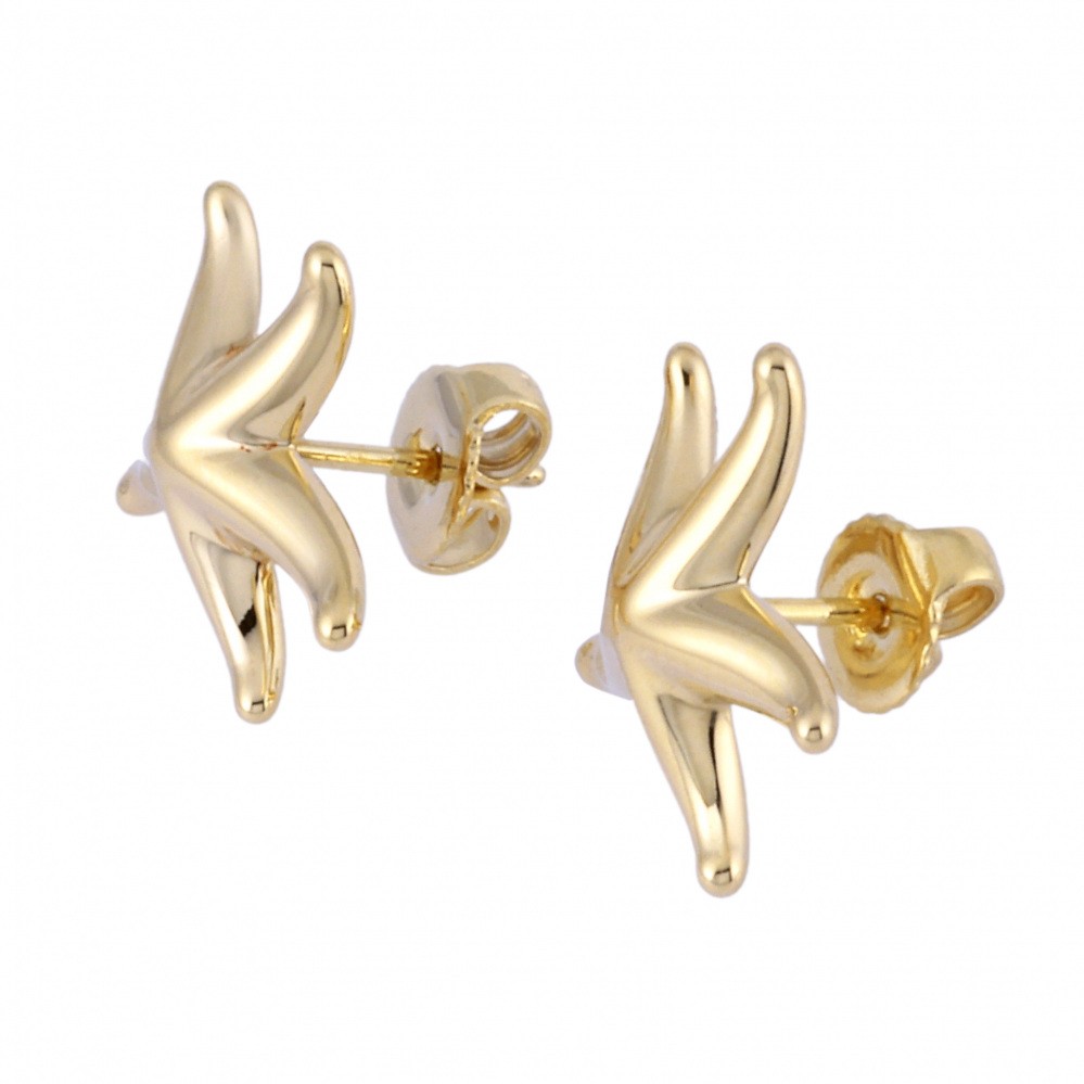 Tiffany & Co. Elsa Peretti Starfish Earrings 18K Yellow Gold