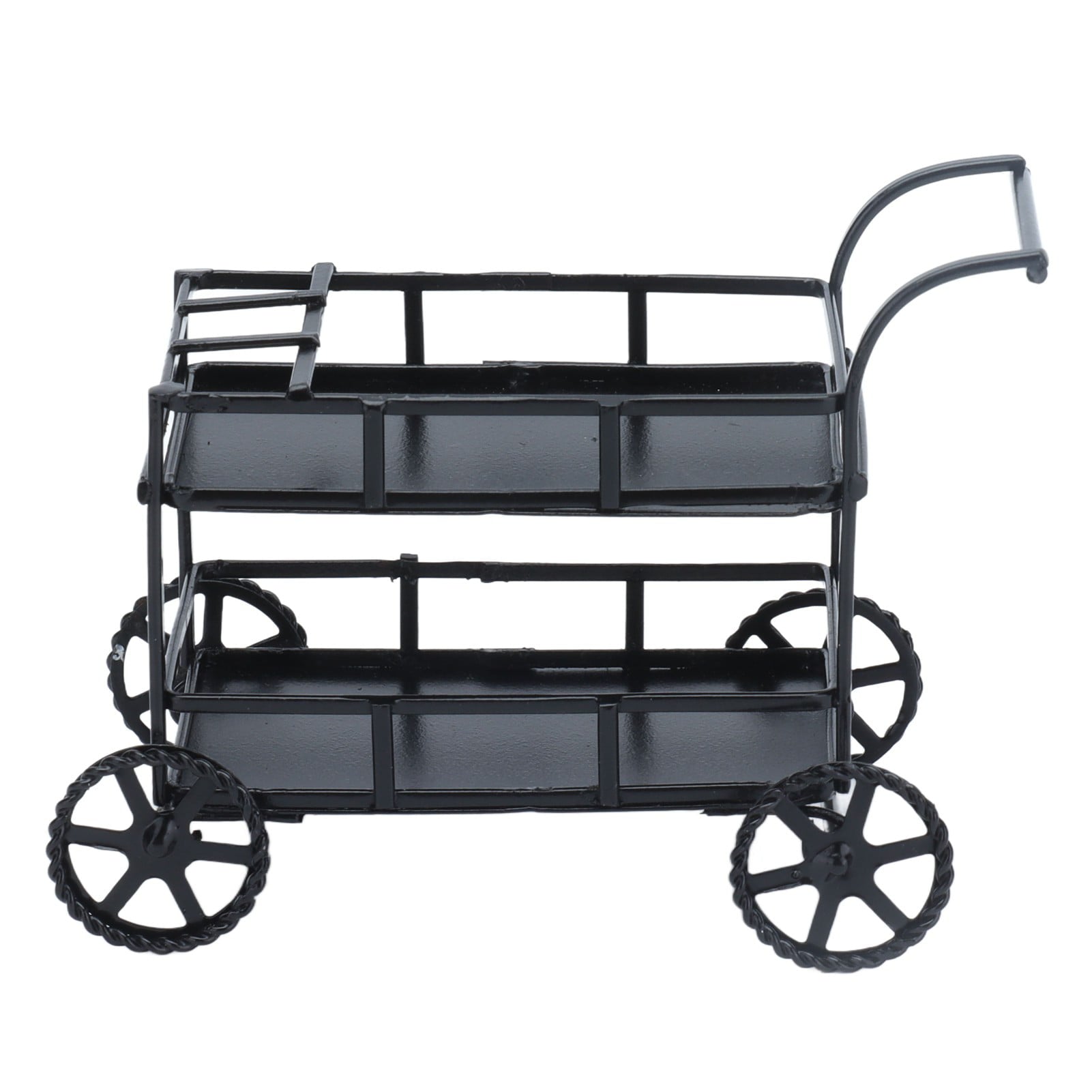 Miniature Kitchen Cart, Safe Material Miniature Dining Cart Sturdy Fine Workmanship  For Pretend Play Game