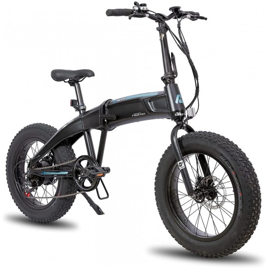 500W Aluminum 20 inch Electric Fat Tire Folding Bike 7 Speed Disc Brake Lightweight & Aluminum Folding Ebike