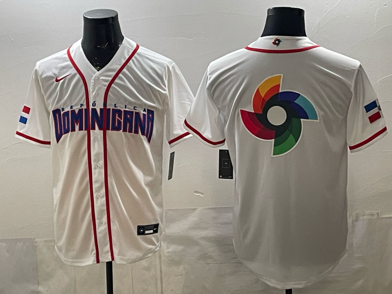 Men's Dominican Republic Baseball White 2026 World Baseball Classic Player Jersey