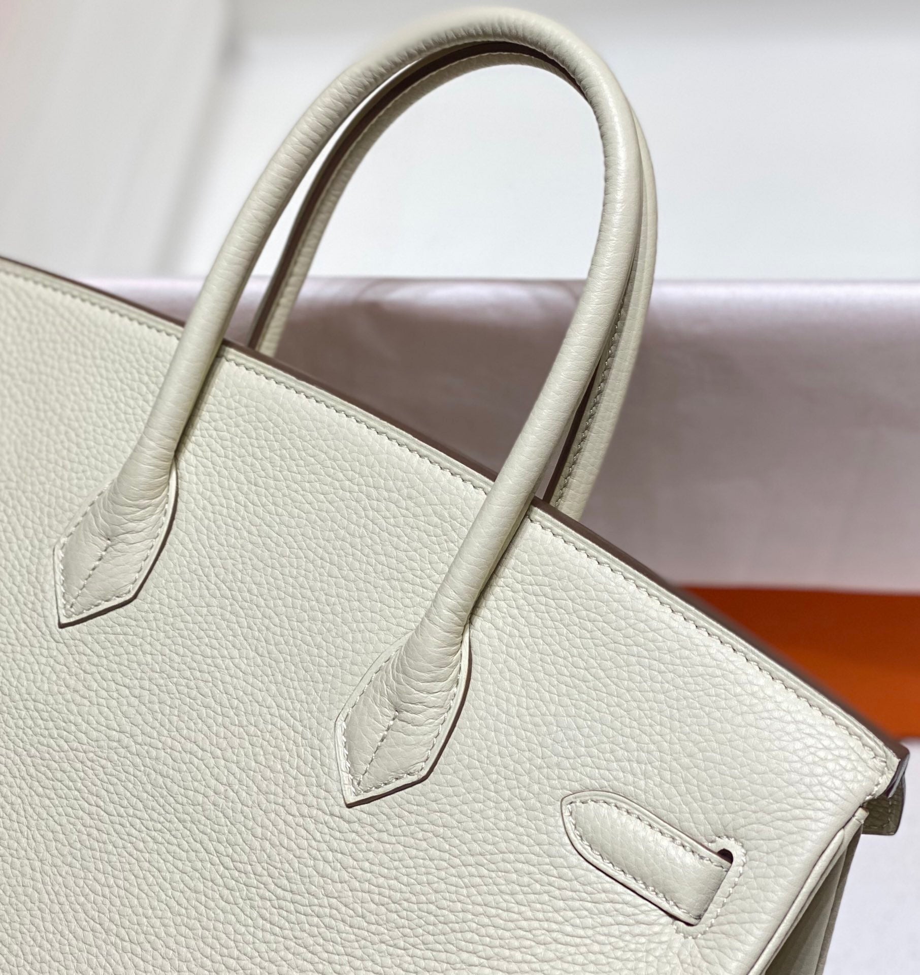 Hermes Birkin 35Cm White Togo Leather Gold Hardware