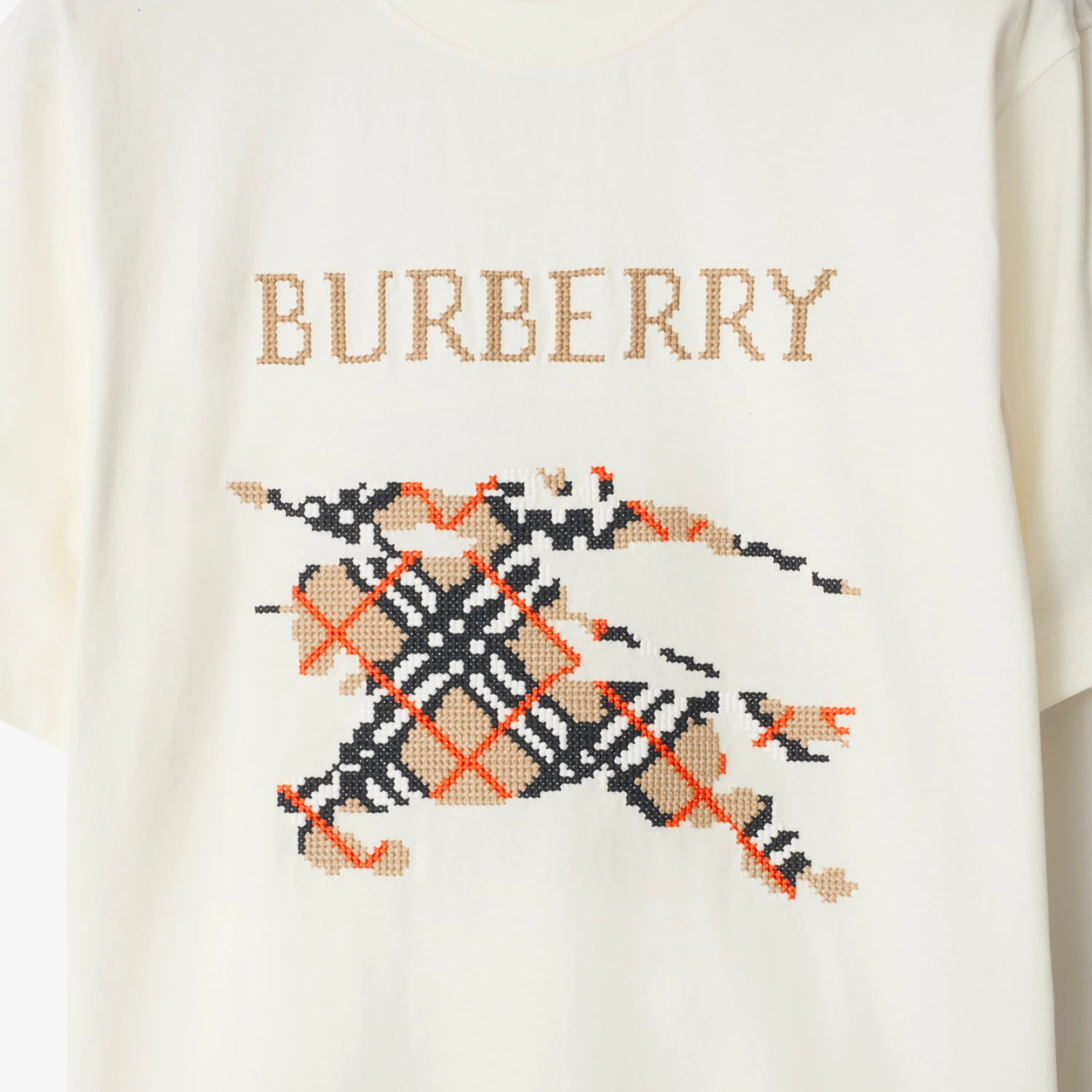 BURBERRY Cross Stitch Knight Cotton T-shirt