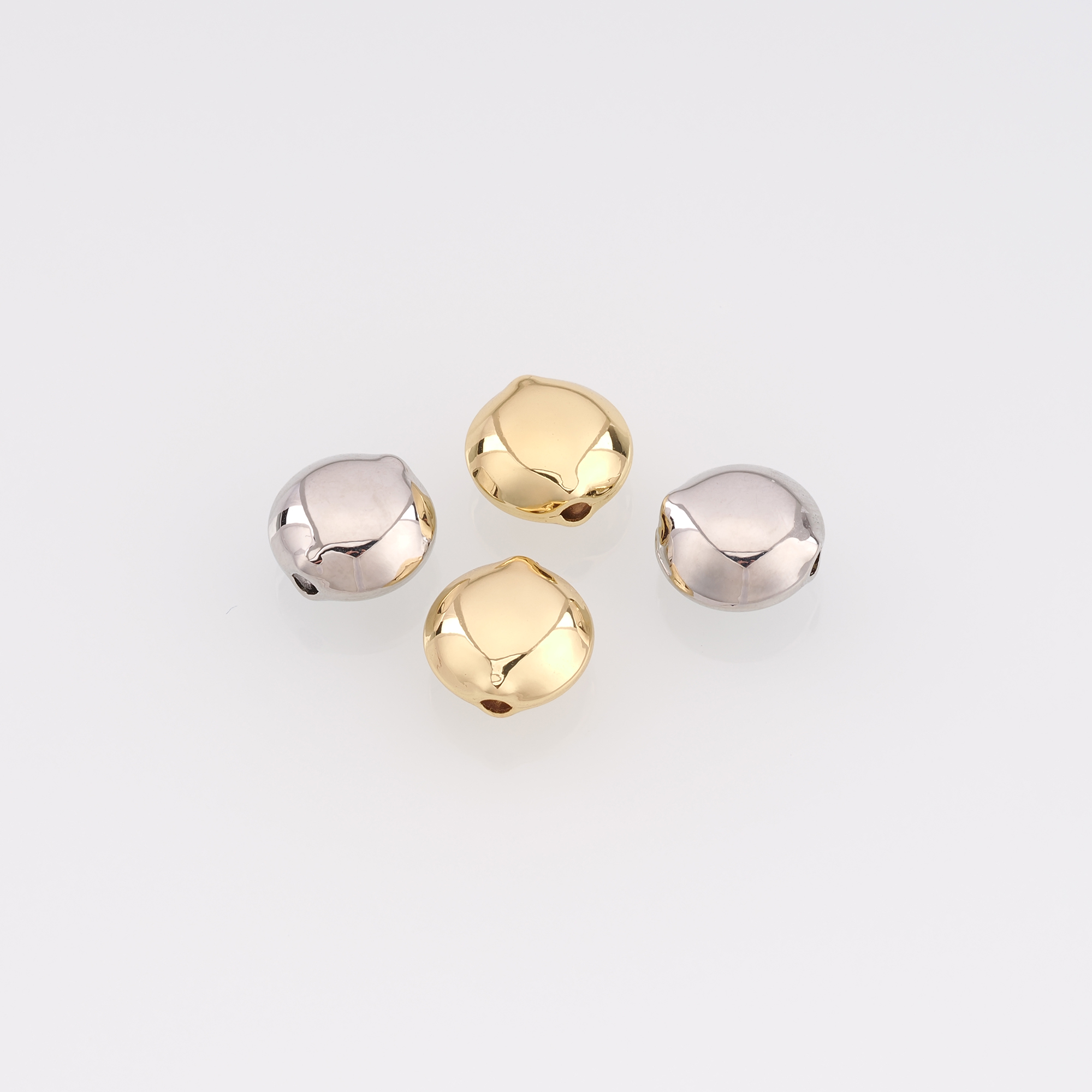 18K Gold Filled Round Flat Spacer Beads,Round Spacer Beads,DIY Jewelry Making Supply