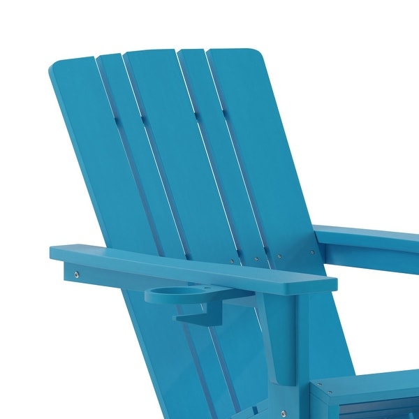 AllWeather Rocking Adirondack Chair with Swiveling Cupholder