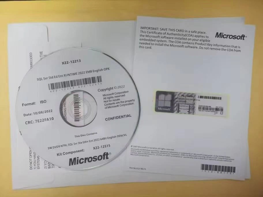 SQL Server 2022 Enterprise DVD Package