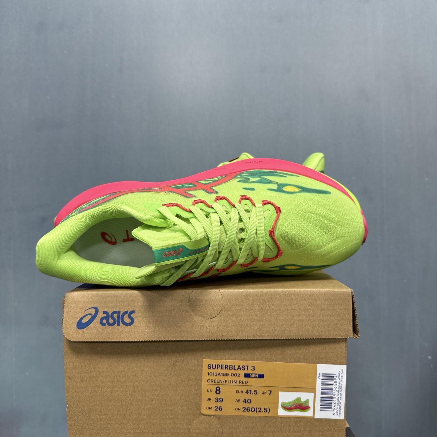 ASICS Superblast 3 Green/Plum Red