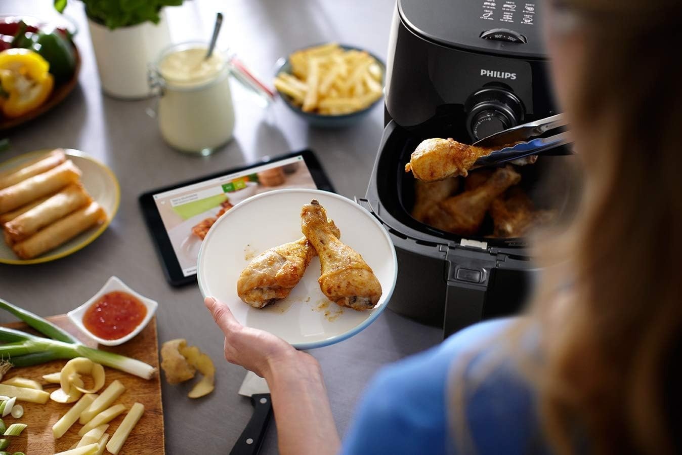 5QT 4-in-1 Electric Air Fryer, TurboStar Rapid Air Tech, 90s Quick Clean, Dishwasher Safe, Black