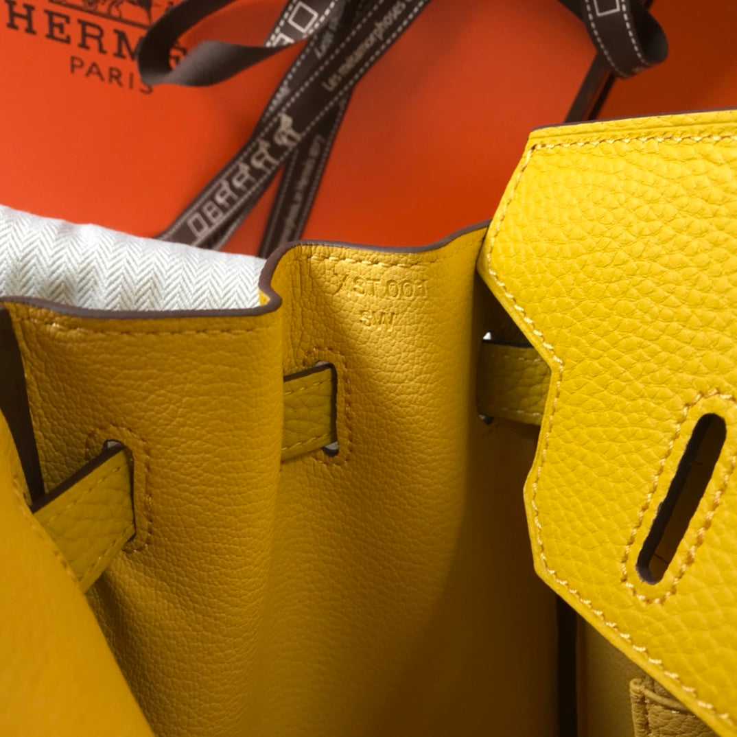Hermes Birkin Amber Yellow Togo Leather Gold Hardware