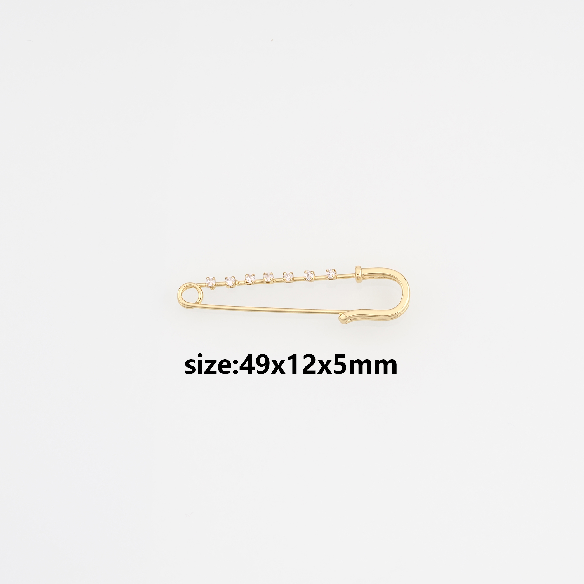 18K Gold Filled Safety Pin Connector,Dainty Safety Pin Charm Necklace Bracelet for DIY Jewelry Making Supply
