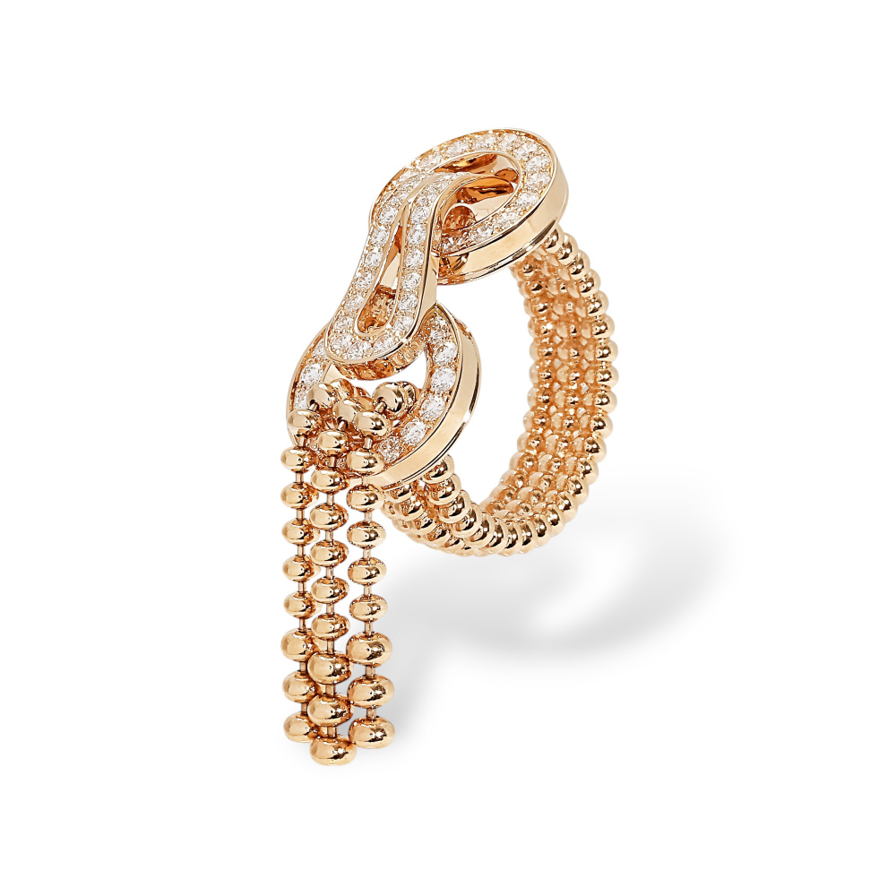 Cartier Agraf Ring 18K Rose Gold Diamond N4780800