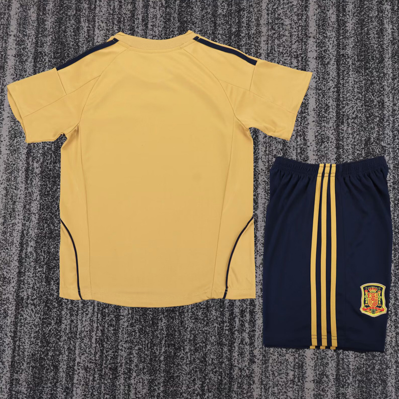 2008 Spain Away Kids Retro Soccer Jersey