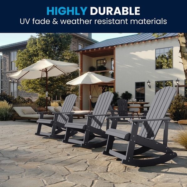 Adirondack Poly Resin Rocking Chairs for Indoor/Outdoor Use