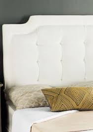 Safavieh Sapphire Tufted Velvet Headboard - White - Full