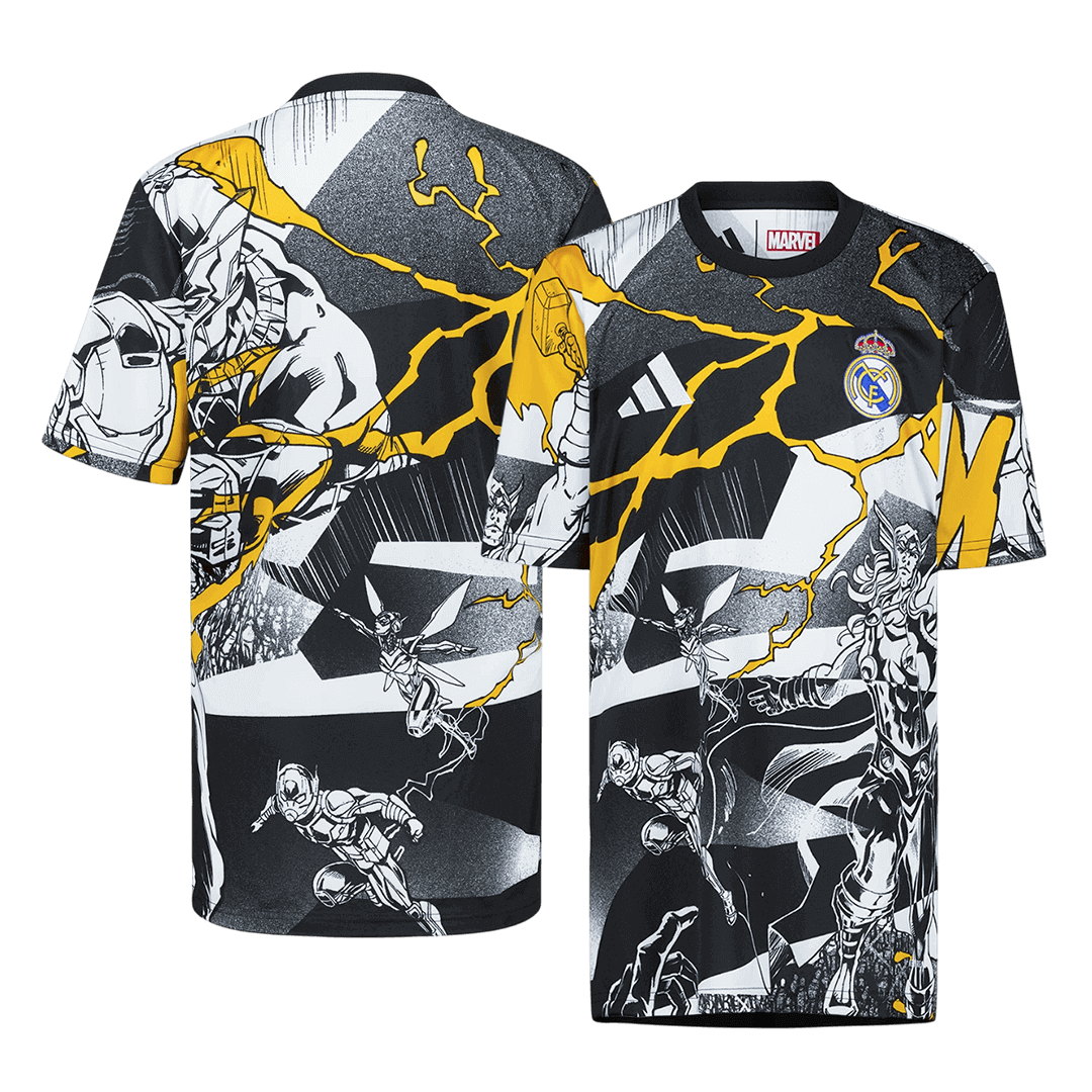 Real Madrid X Marvel Jersey 2025/26 Black&White