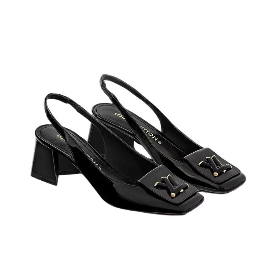Louis Vuitton LV Half a Pack of Horseshoe Heels Slide Sandal