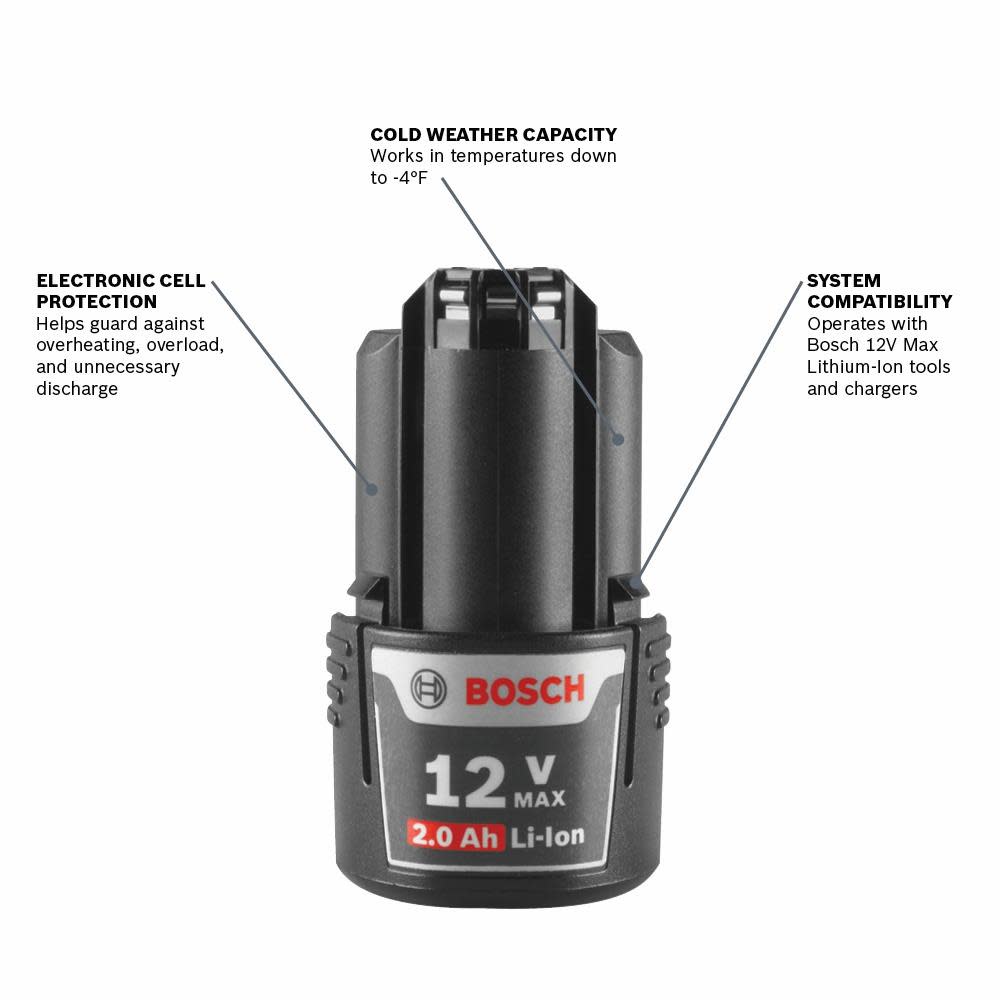 12 V Max Lithium-Ion 2.0 Ah Battery;