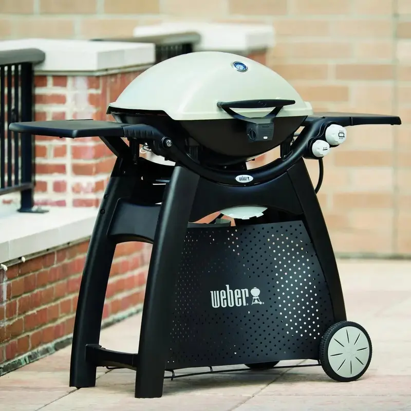 Weber Q 3200 Propane Grill – Titanium-Finished Portable Gas Grill