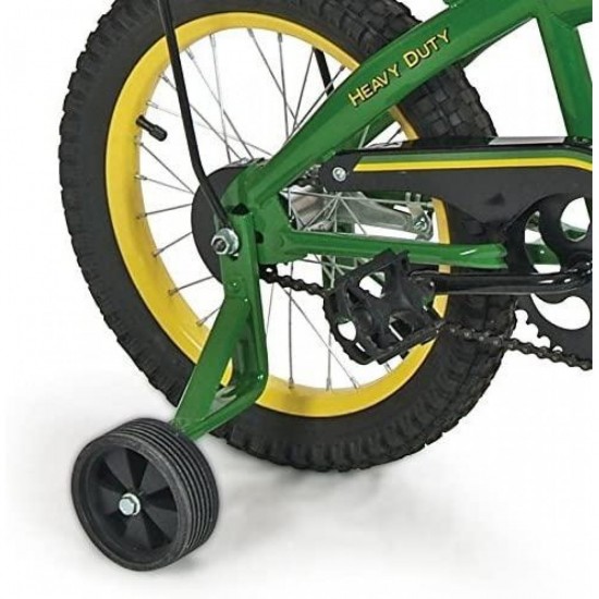 16″ Boys Bicycle, Kids Bike with Training Wheels and Front Hand Brake, Green