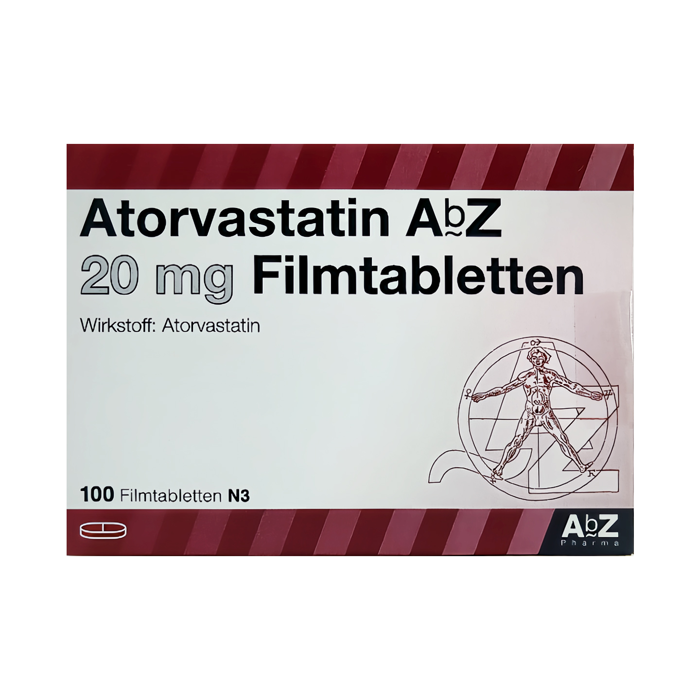 德国立普妥Atorvastatin AbZ 20mg 阿托伐他汀钙片 欧洲原装进口 调节血脂 改善胆固醇