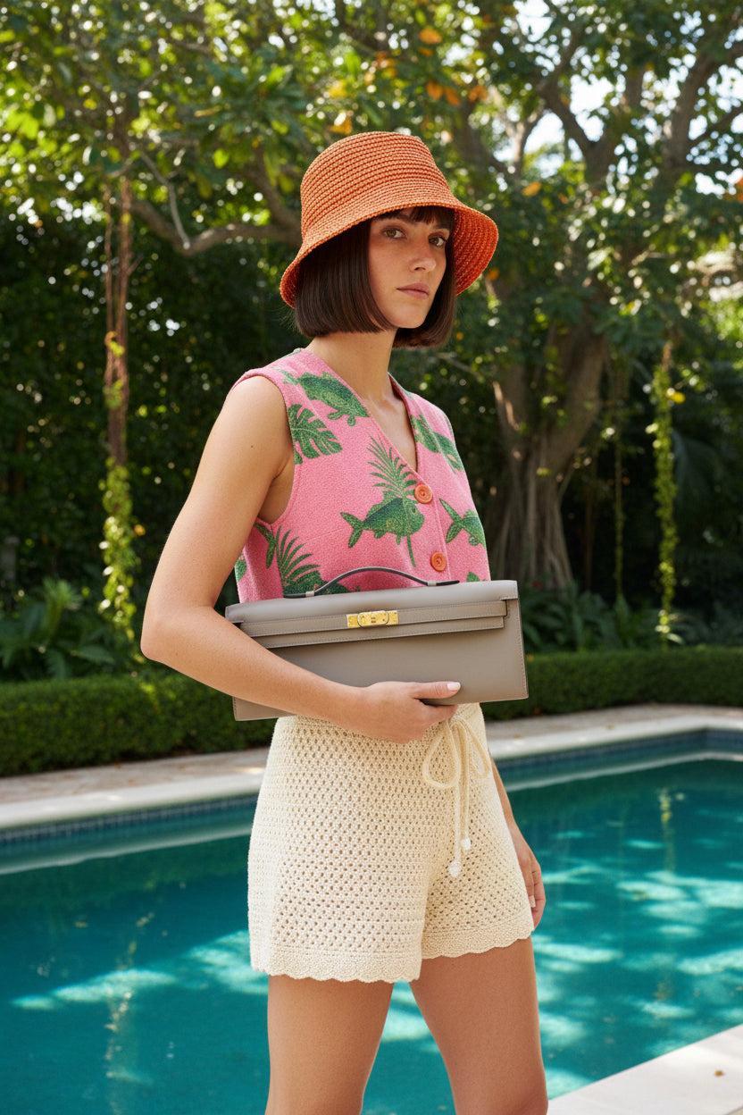 Hermès Kelly Cut Gris Asphalt Swift Gold Hardware