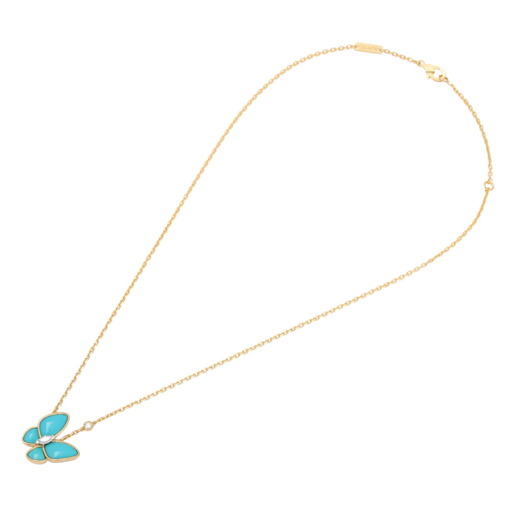 Van Cleef & Arpels Fauna de Papillon Necklace 18K White Gold & 18K Yellow Gold VCARP7UP00