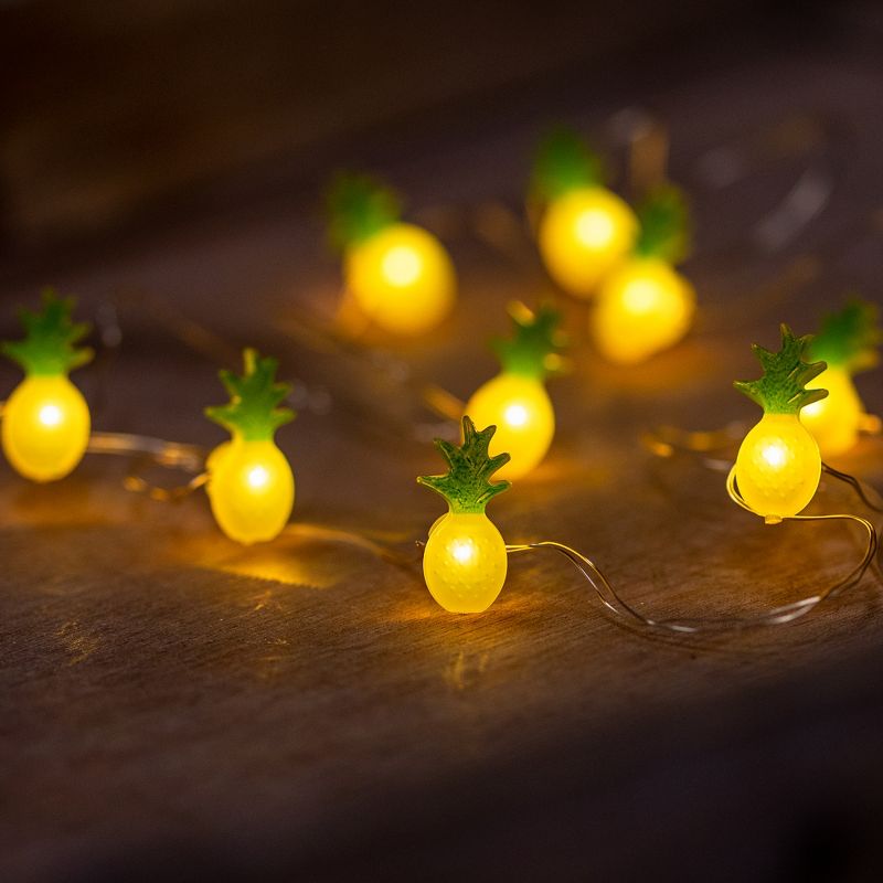 Northlight LED Pineapple Fairy Lights - Warm White - 2.75' Silver Wire - 10pcs