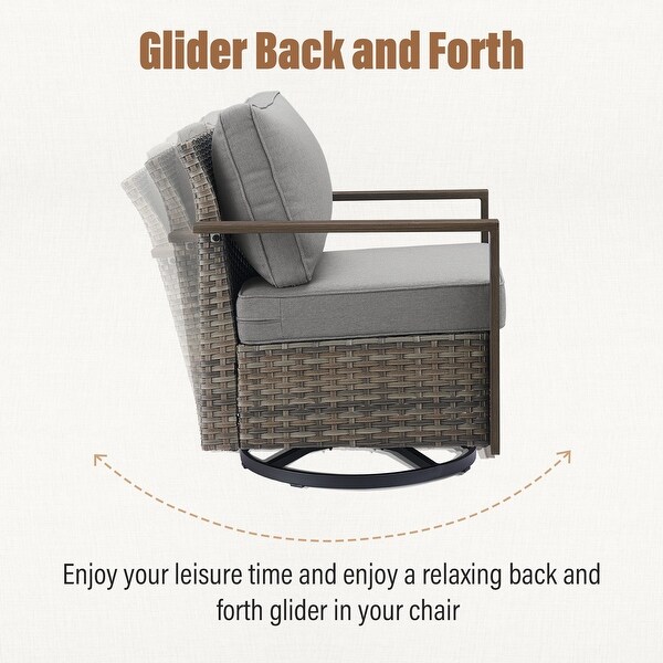 Patio Wicker Rocking Glider Chair